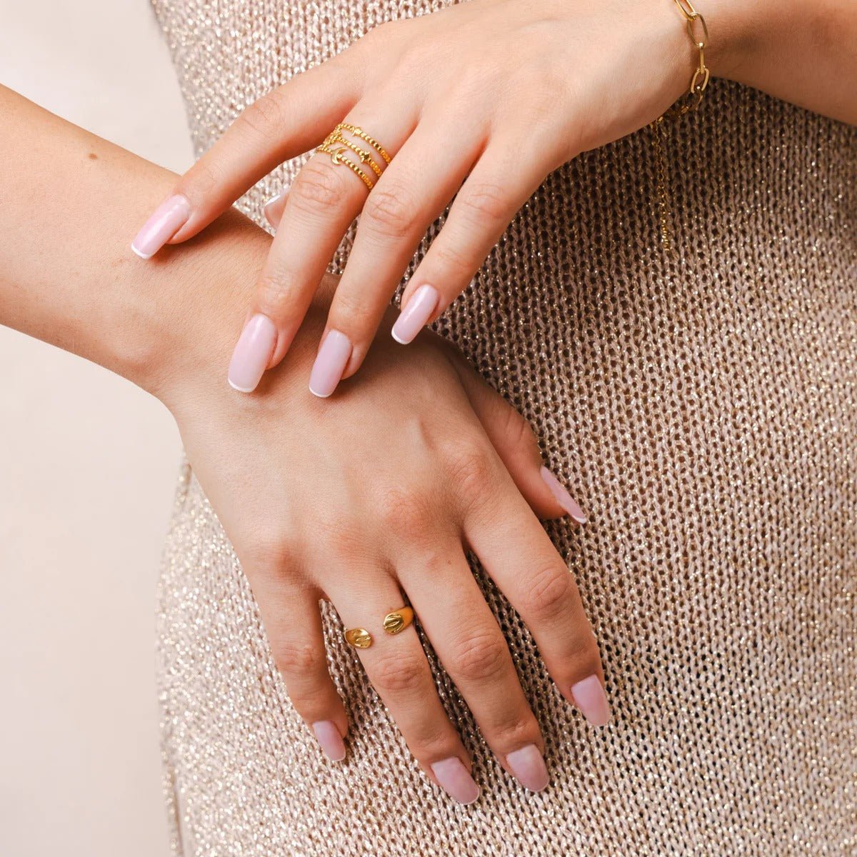 Adjustable Hug Ring Plated in 18K Gold