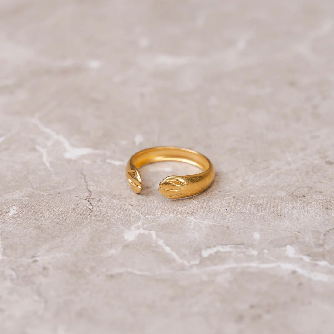 Adjustable Hug Ring Plated in 18K Gold