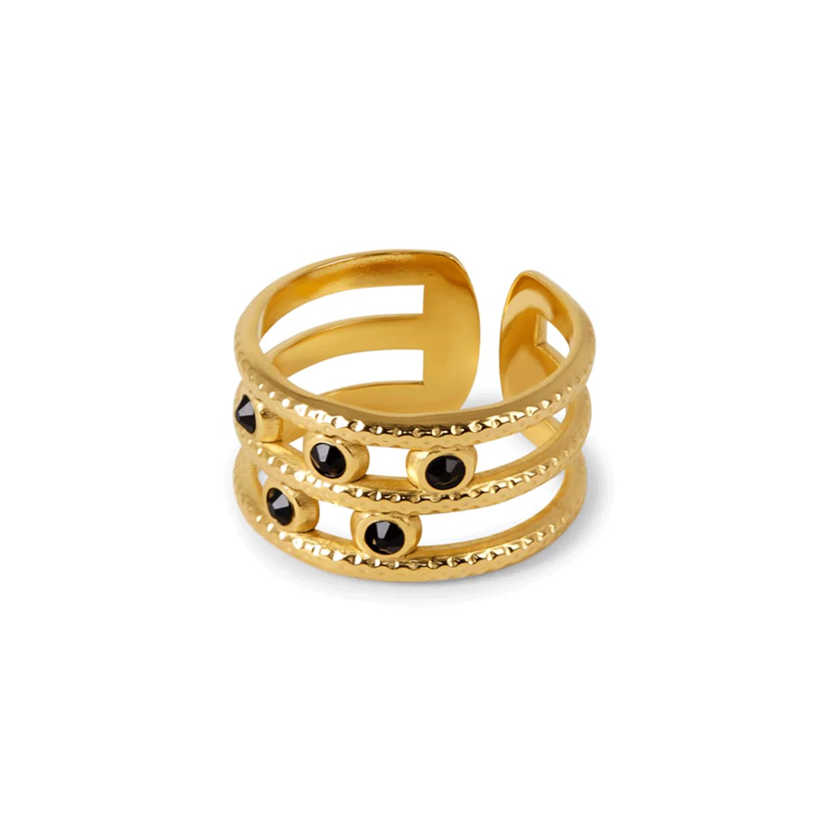 Melina Adjustable Ring Plated in 18K Gold