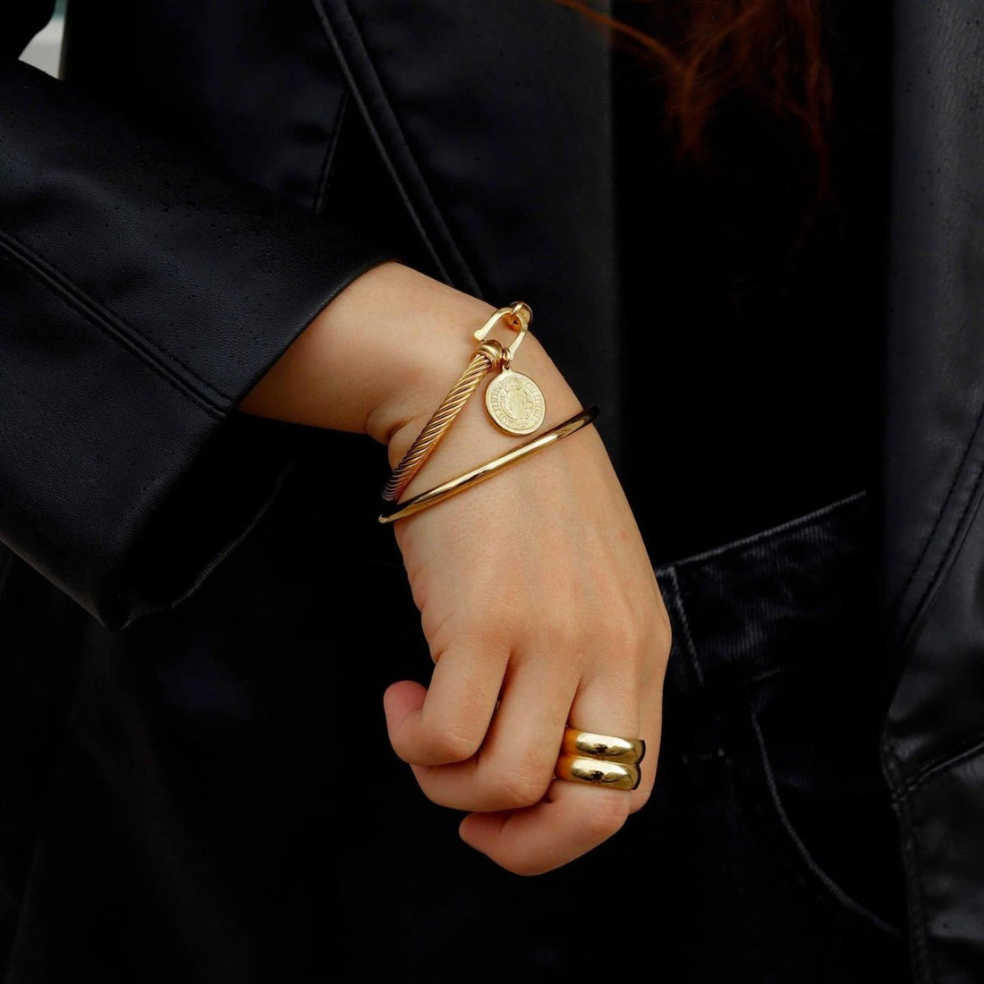 Double Chunky Ring Plated in 18K Gold