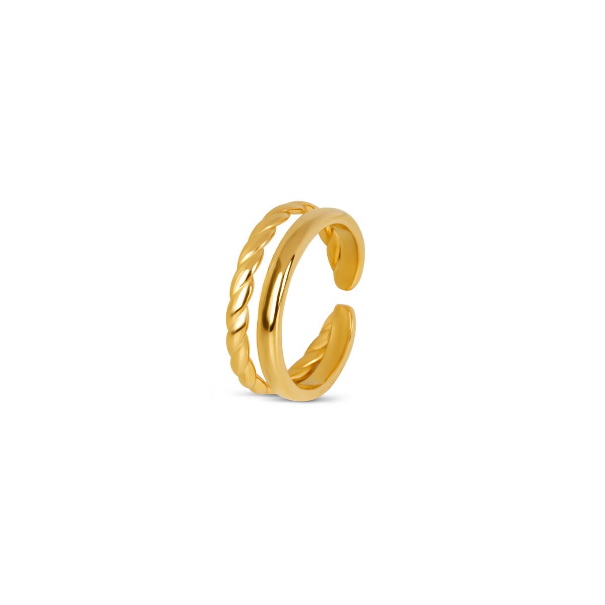 Duo Ring Plated in 18k Gold