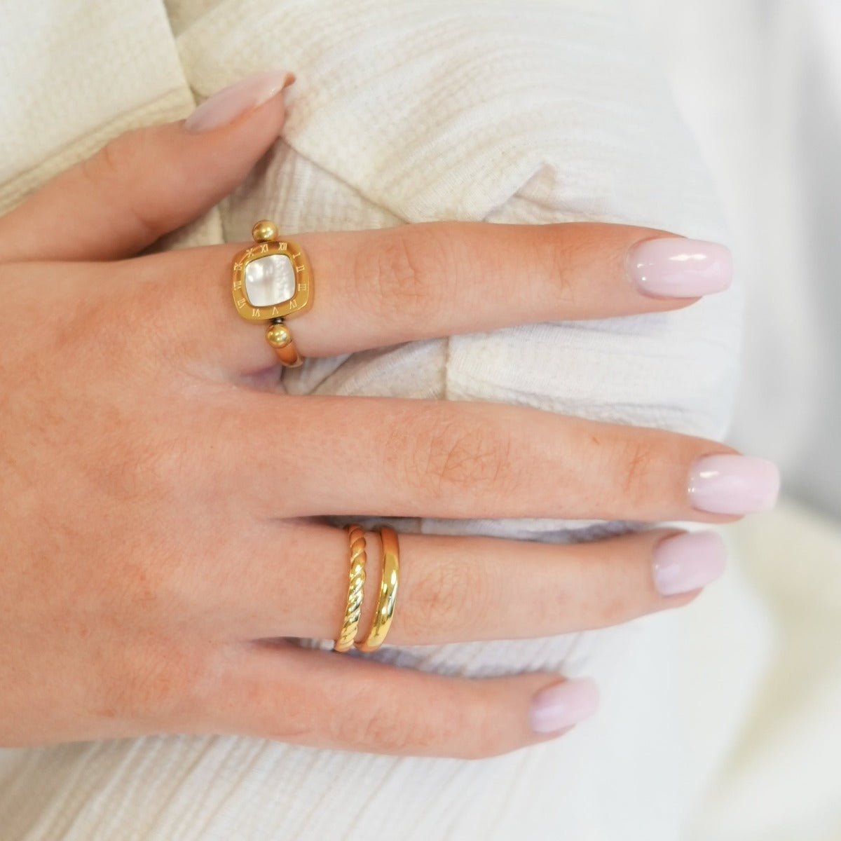 Duo Ring Plated in 18k Gold