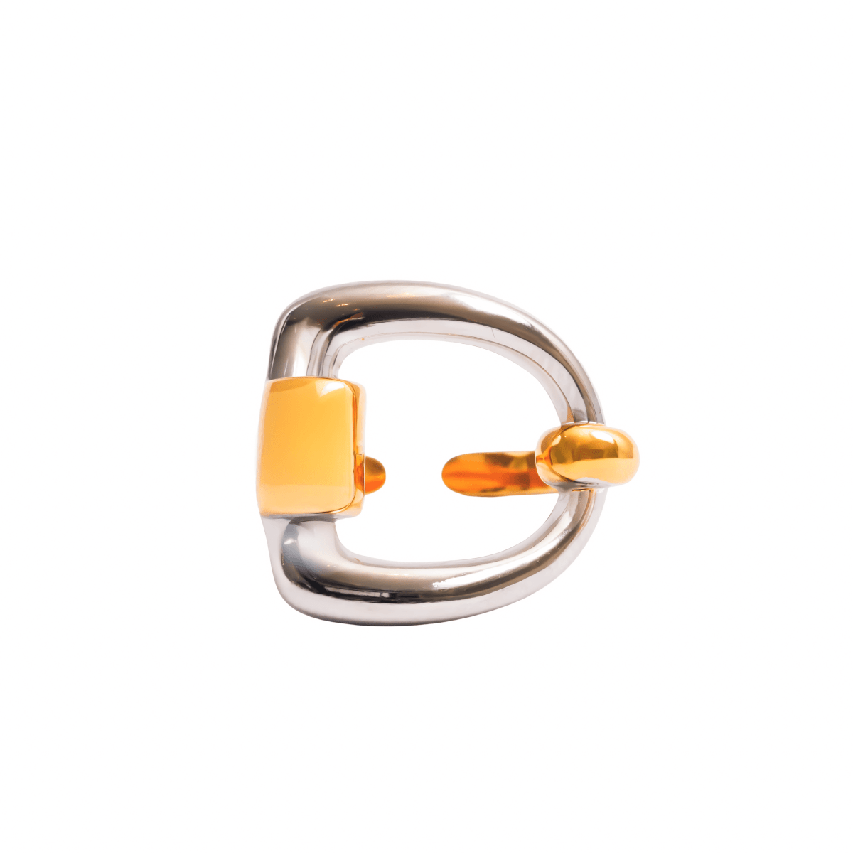 Adjustable Duo Link Ring with a Mix of Gold and Silver Plating