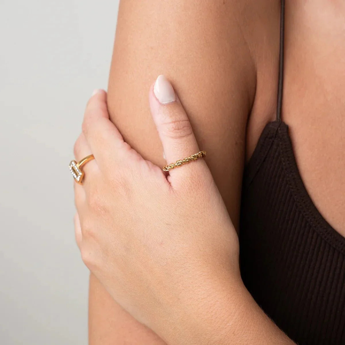 Spiral Ring Plated in 18K Gold