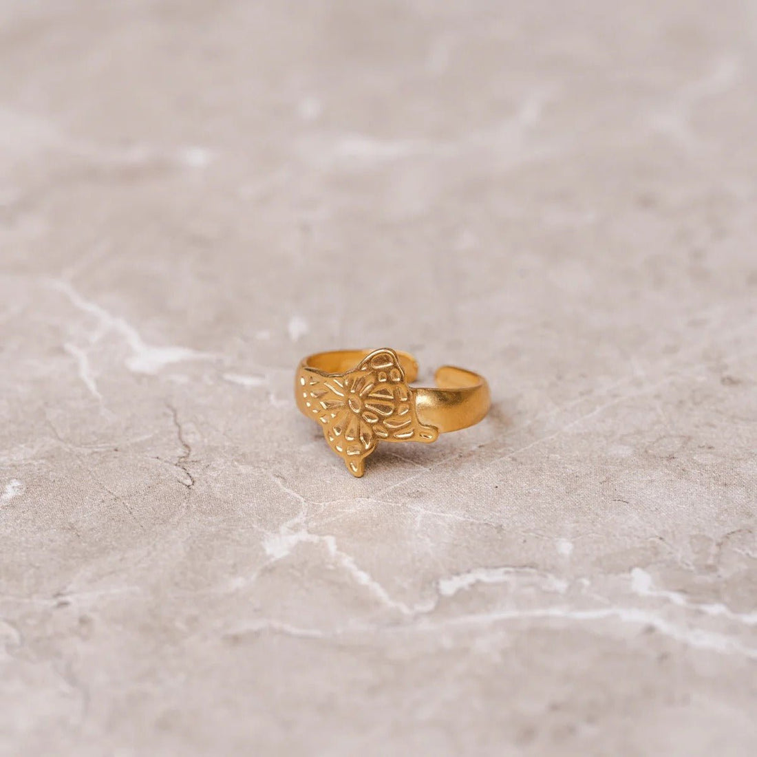 Adjustable Flora Ring Plated in 18K Gold