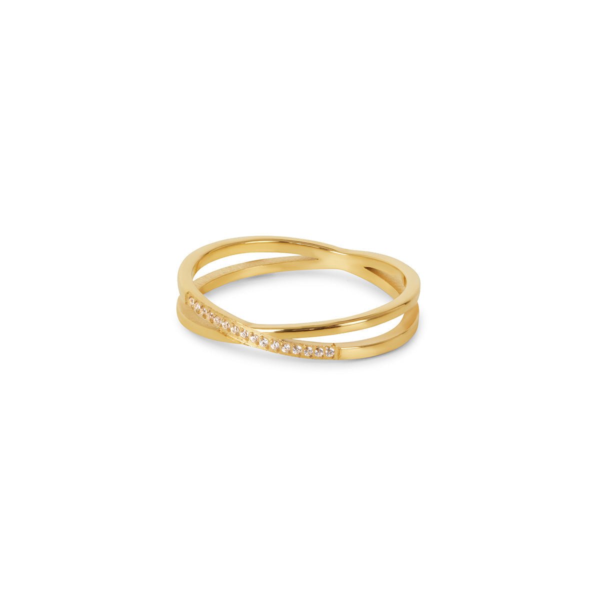 Lucia Double Ring Plated in 18k Gold