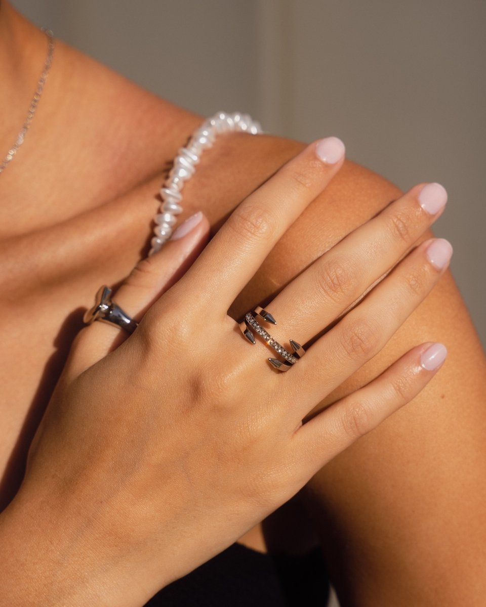 Nail-Pointed Ring - Silver