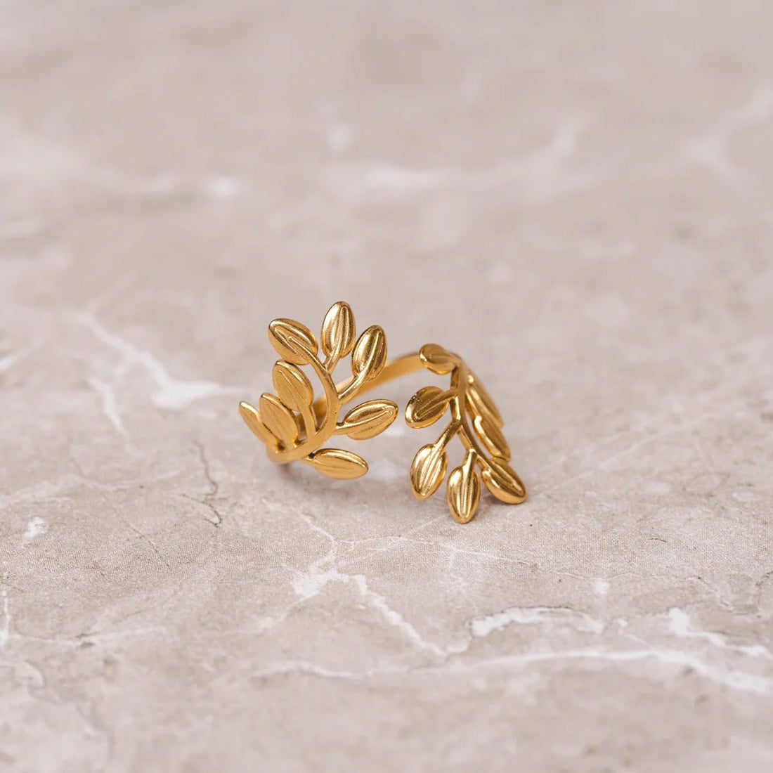 Adjustable Branch Ring Plated in 18K Gold
