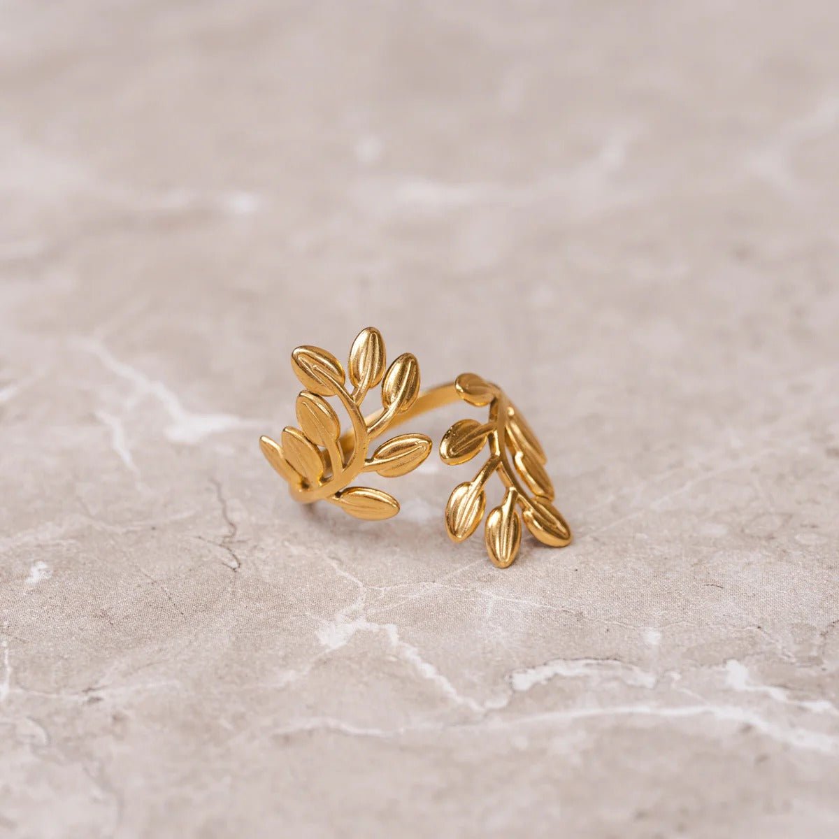 Adjustable Branch Ring Plated in 18K Gold