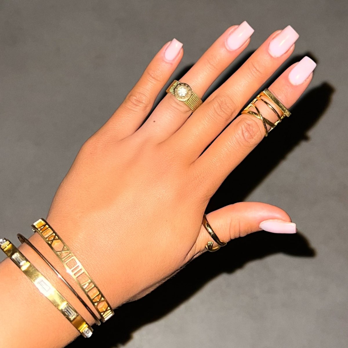 Roman Mesh Ring Plated in 18K Gold