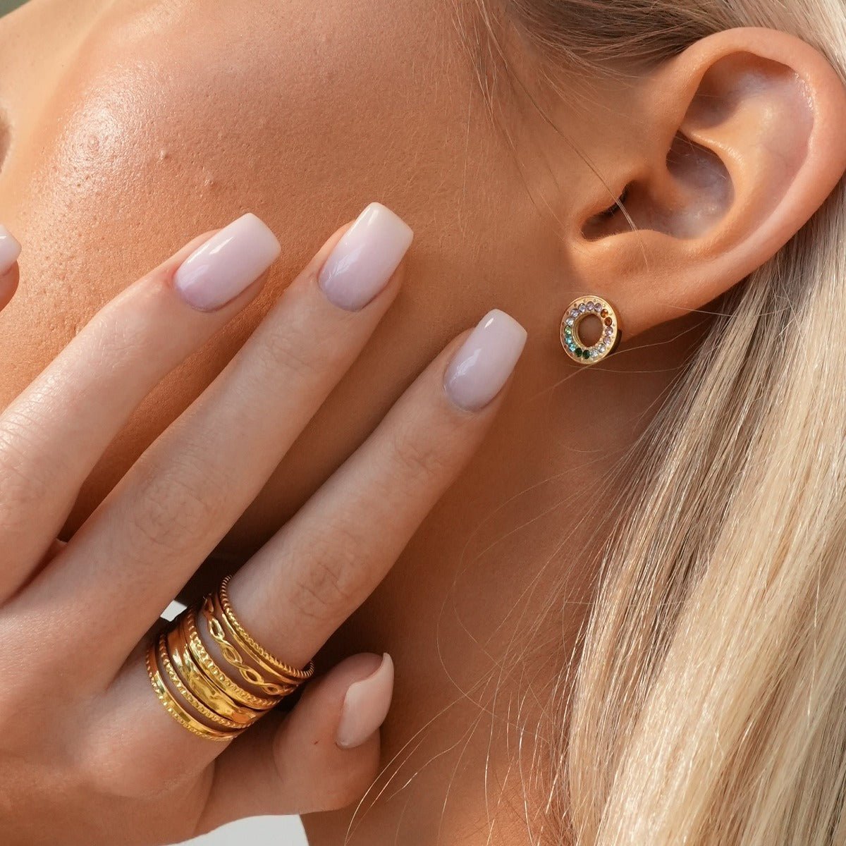 Royale Adjustable Ring Plated in 18k Gold