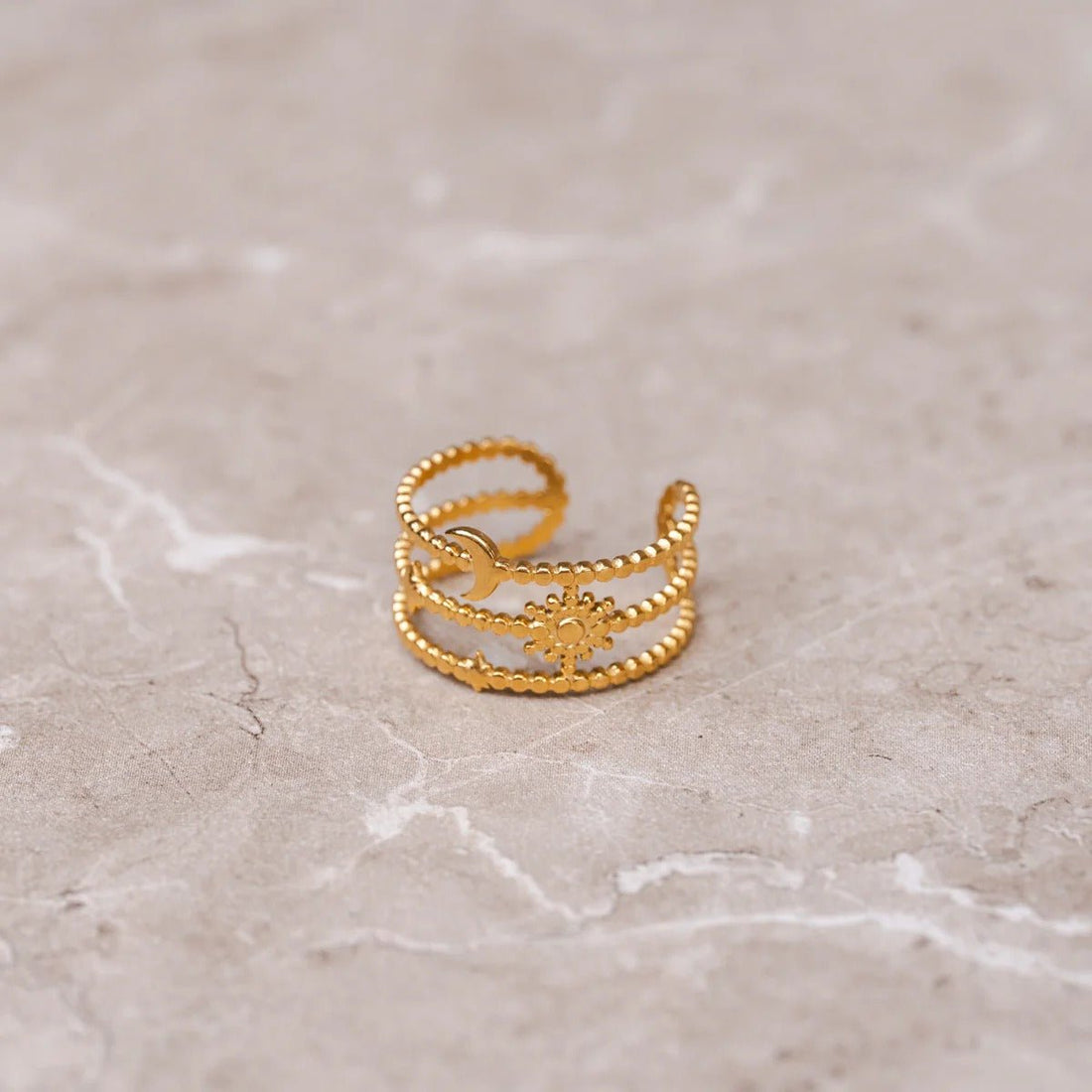 Sky Adjustable Ring Plated in 18K Gold