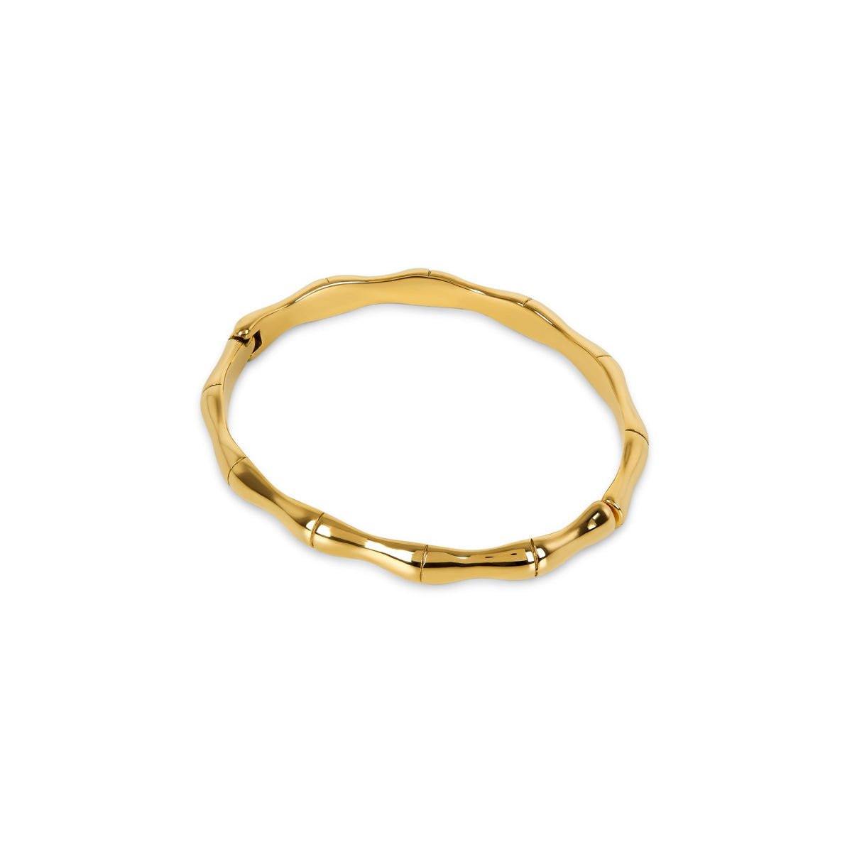 Bamboo bracelet plated in 18k gold.