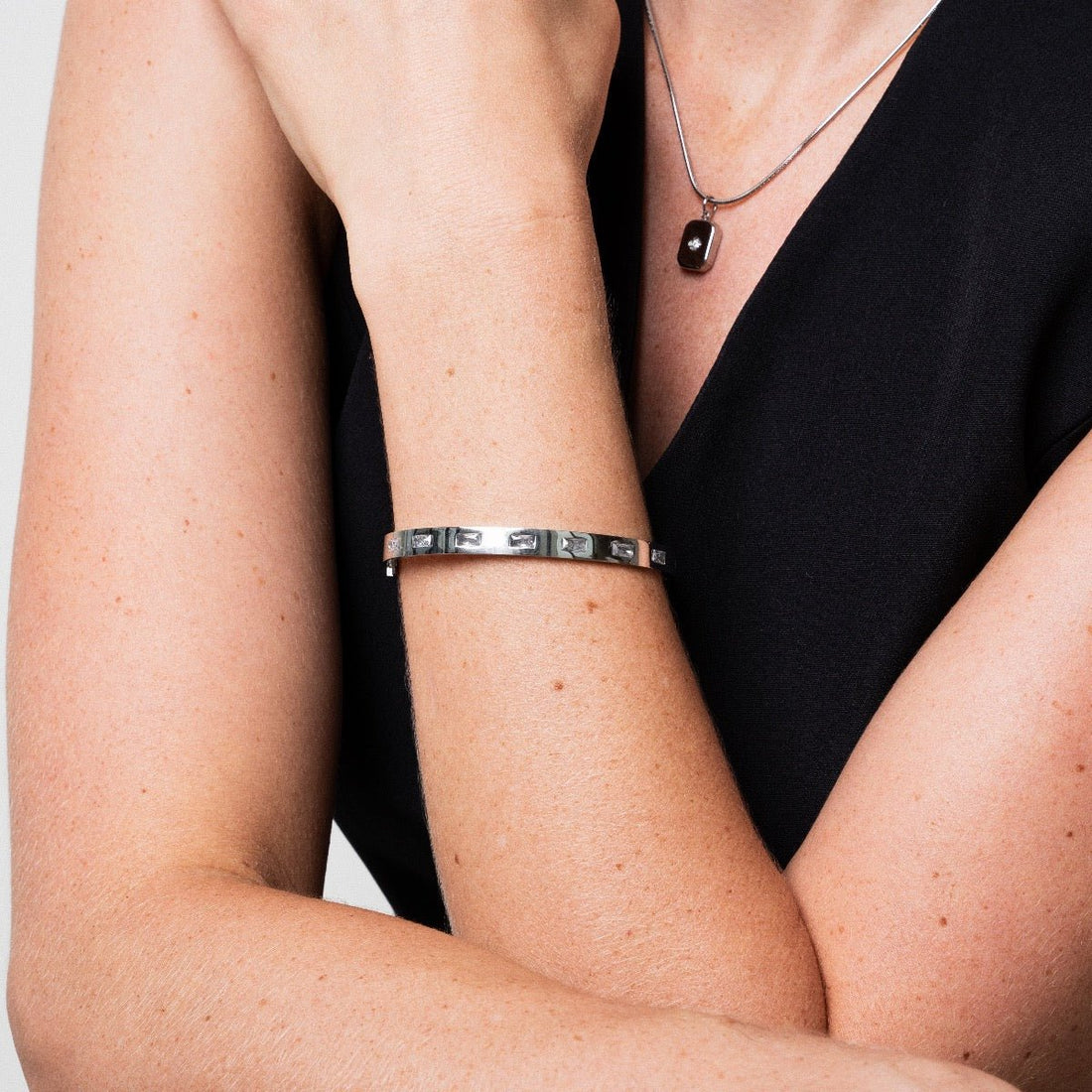 Carved Bracelet - Silver