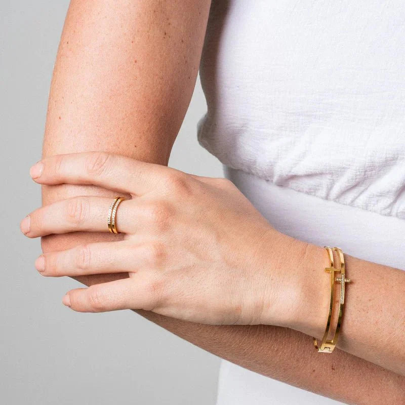 18k Gold Plated Cross Bracelet