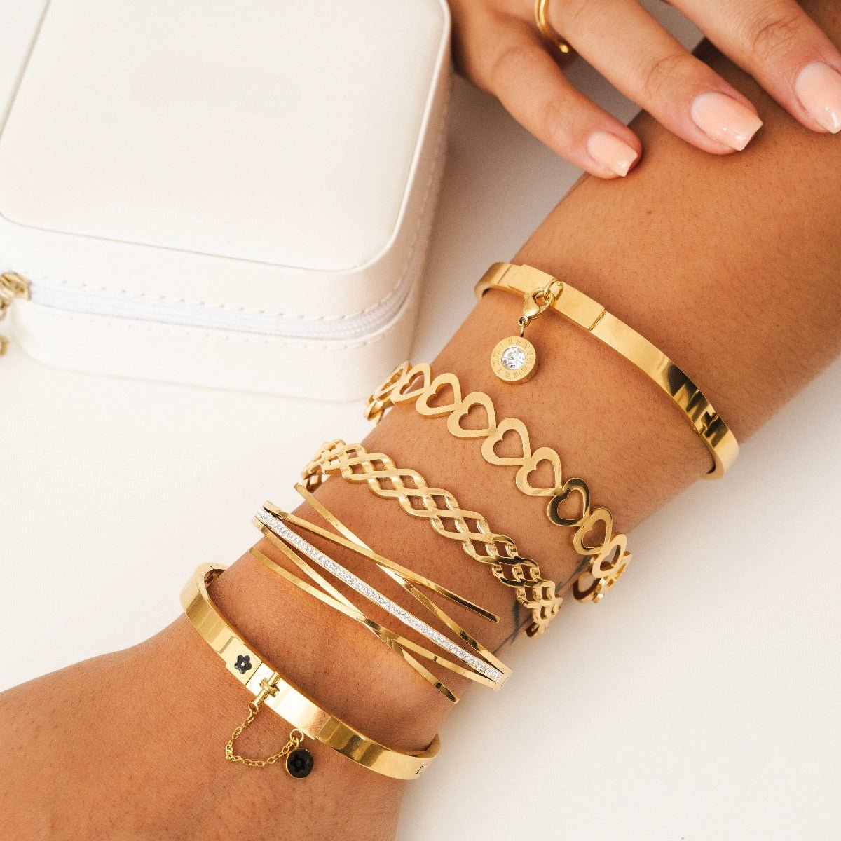 Florence Zirconia Bracelet Plated in 18K Gold