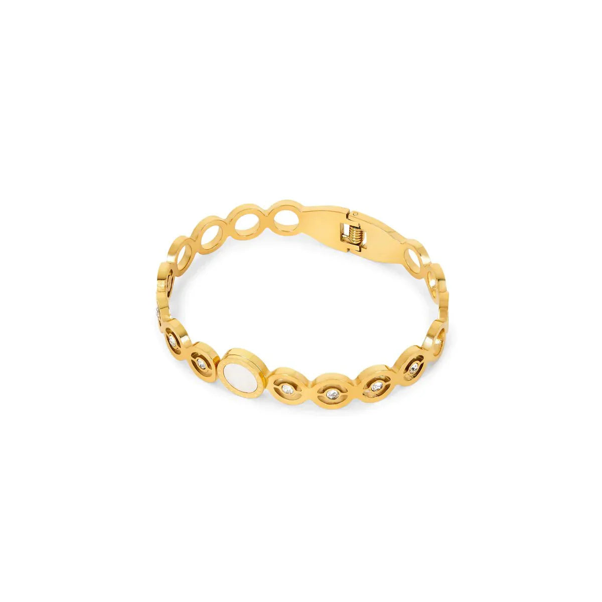 Olivia Bracelet with Cubic Zirconia Stone, 18k Gold Plated