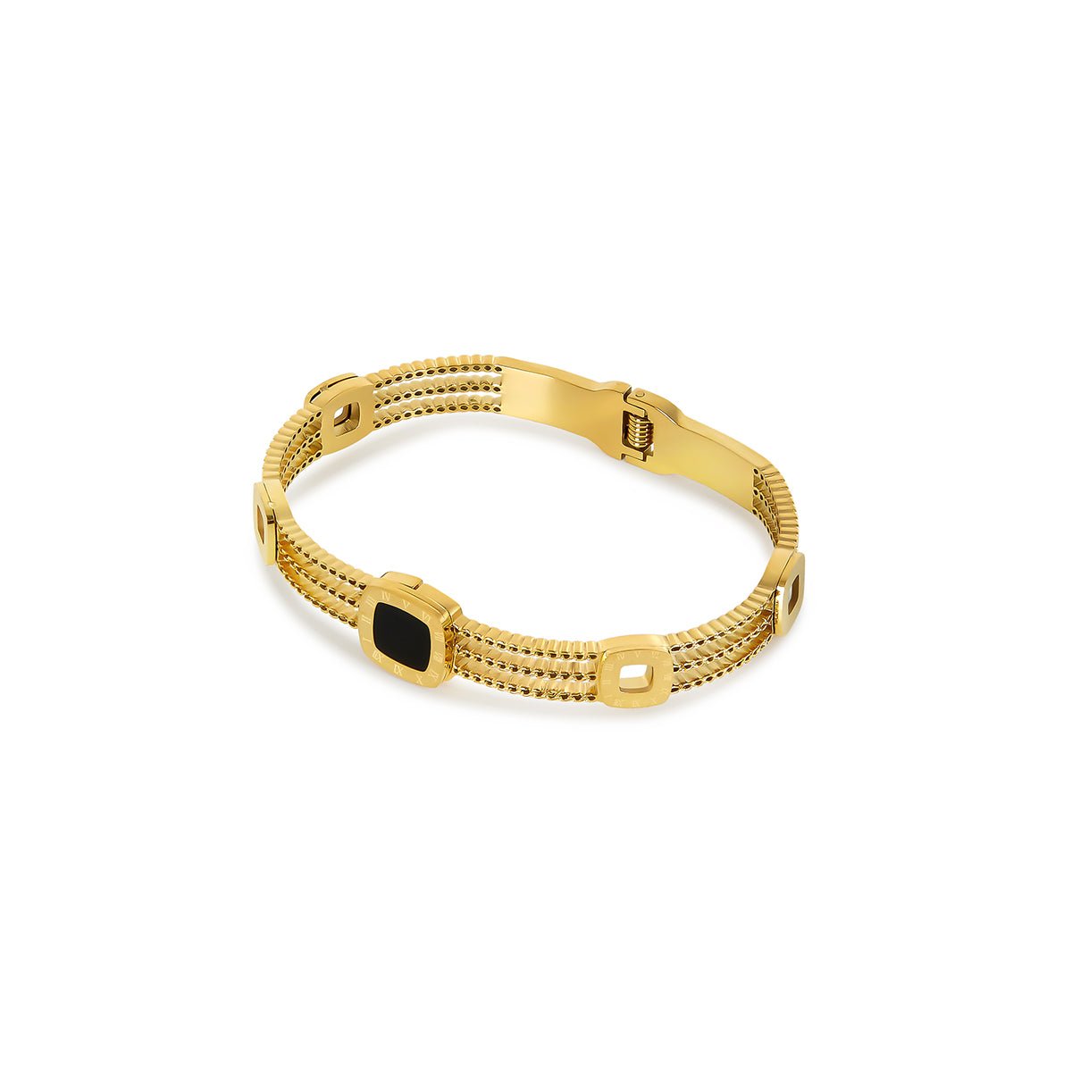 Onyx Summer Bracelet Plated in 18k Gold