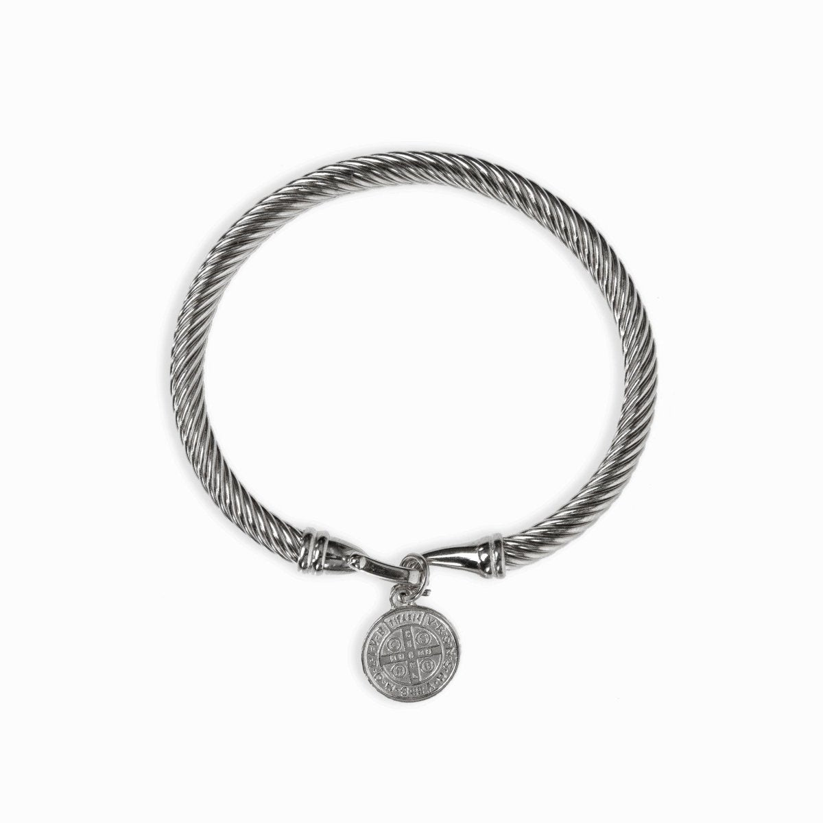 Saint Benedict Pendant Bracelet - Silver