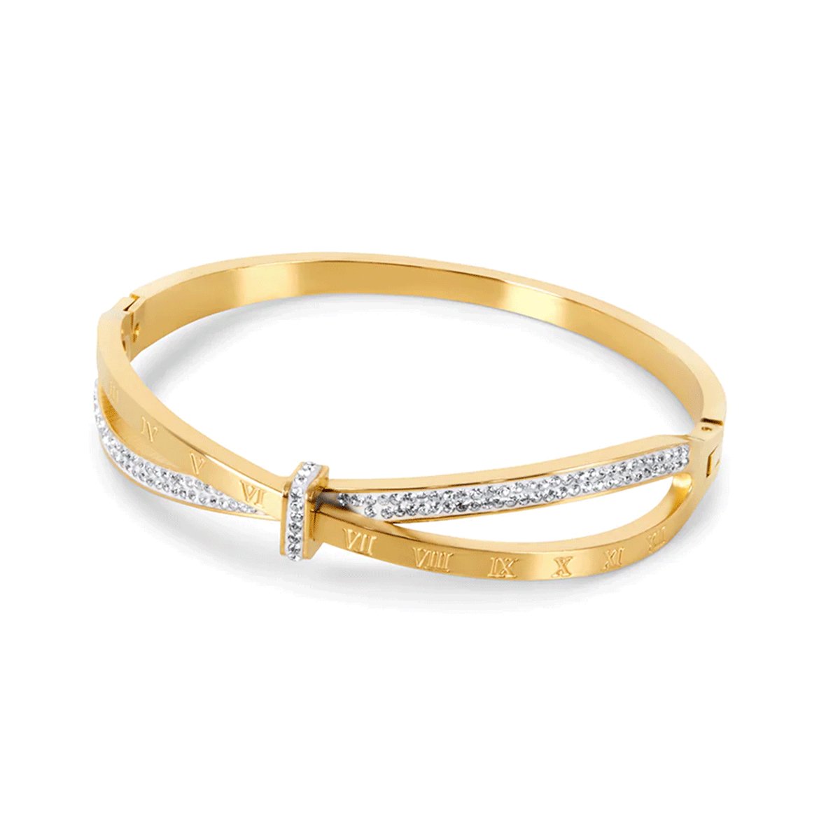 Roman Zirconia Bracelet Plated in 18K Gold