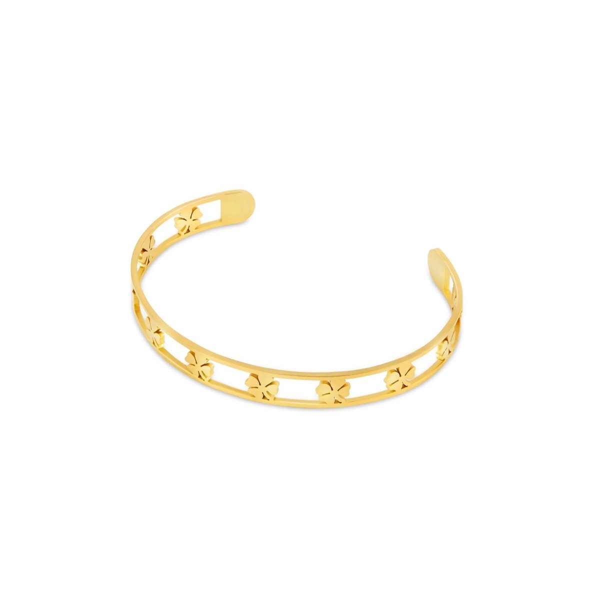 Openwork Clover Bracelet Plated in 18K Gold