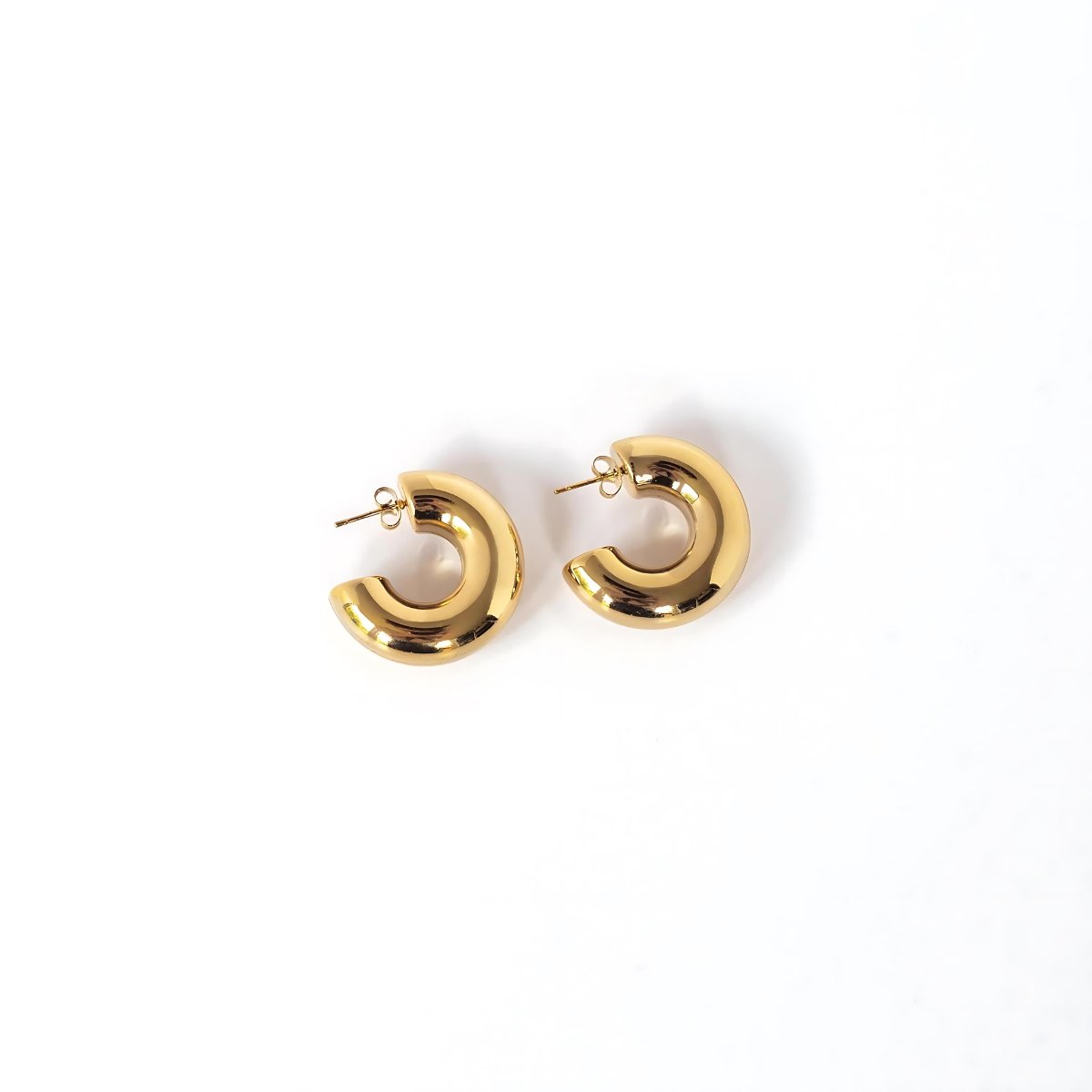 Lola Chunky Hoop Earrings Plated in 18K Gold