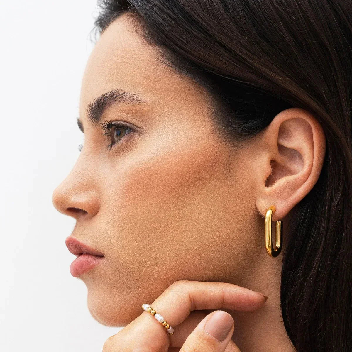 Piper Hoop Earrings Plated in 18k Gold
