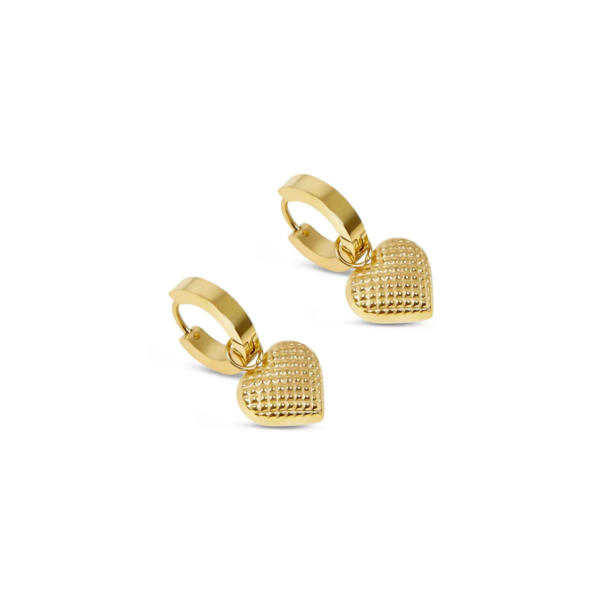 Love Hoop Earrings Plated in 18K Gold