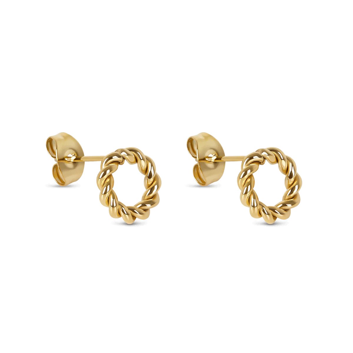 Twist Earrings Plated in 18k Gold