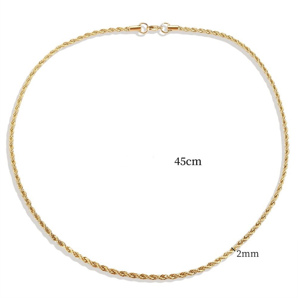Thin 2mm Baiano Cord Necklace Plated in 18k Gold