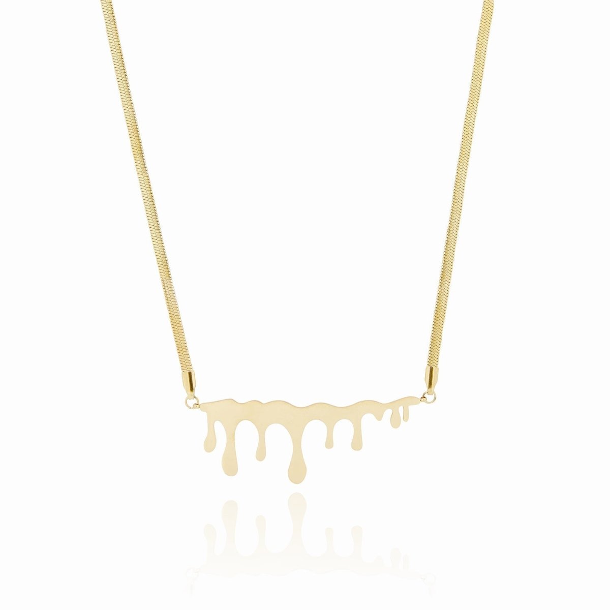 Minimalist Honeycomb Necklace Plated in 18K Gold