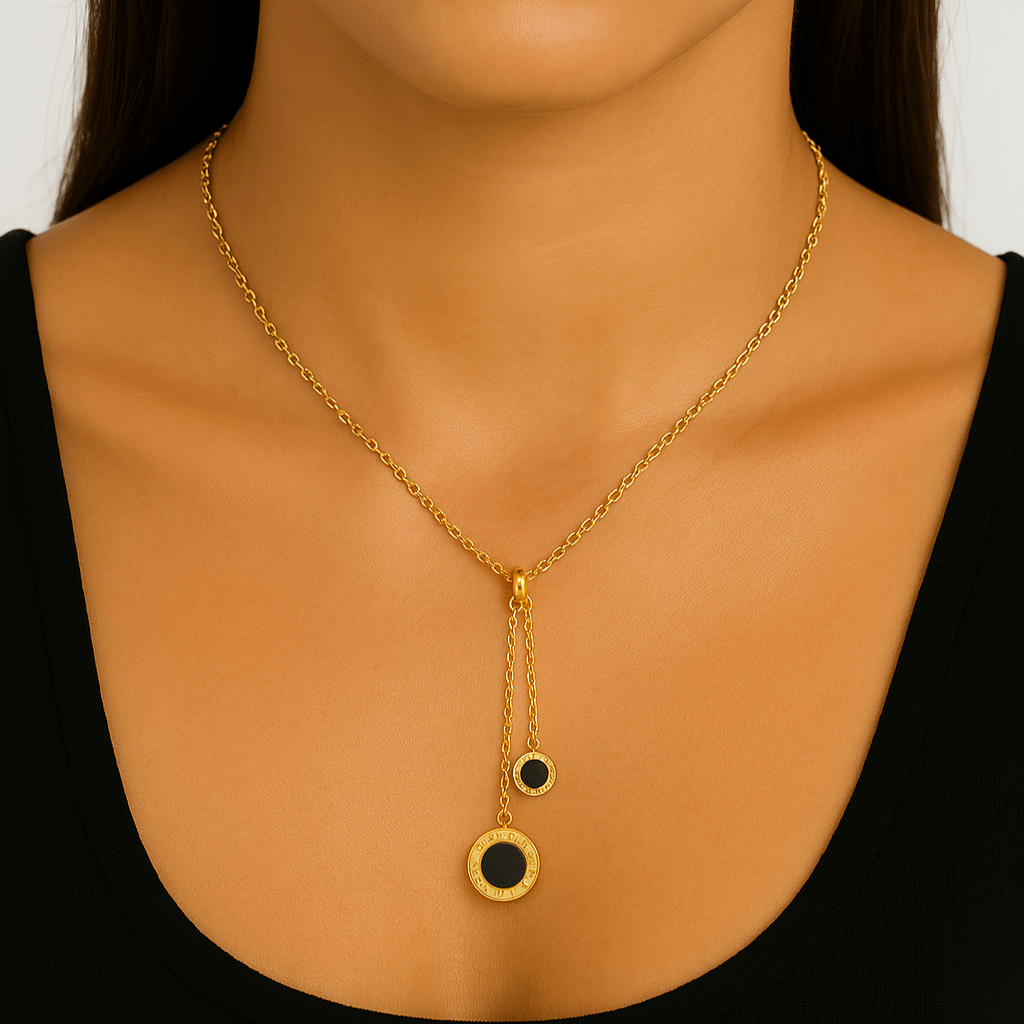 Athenas Tie Necklace Plated in 18k Gold