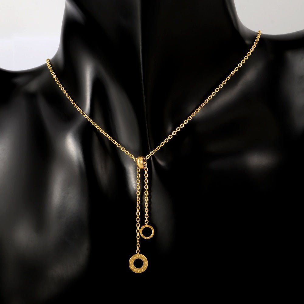 Athenas Tie Necklace Plated in 18k Gold