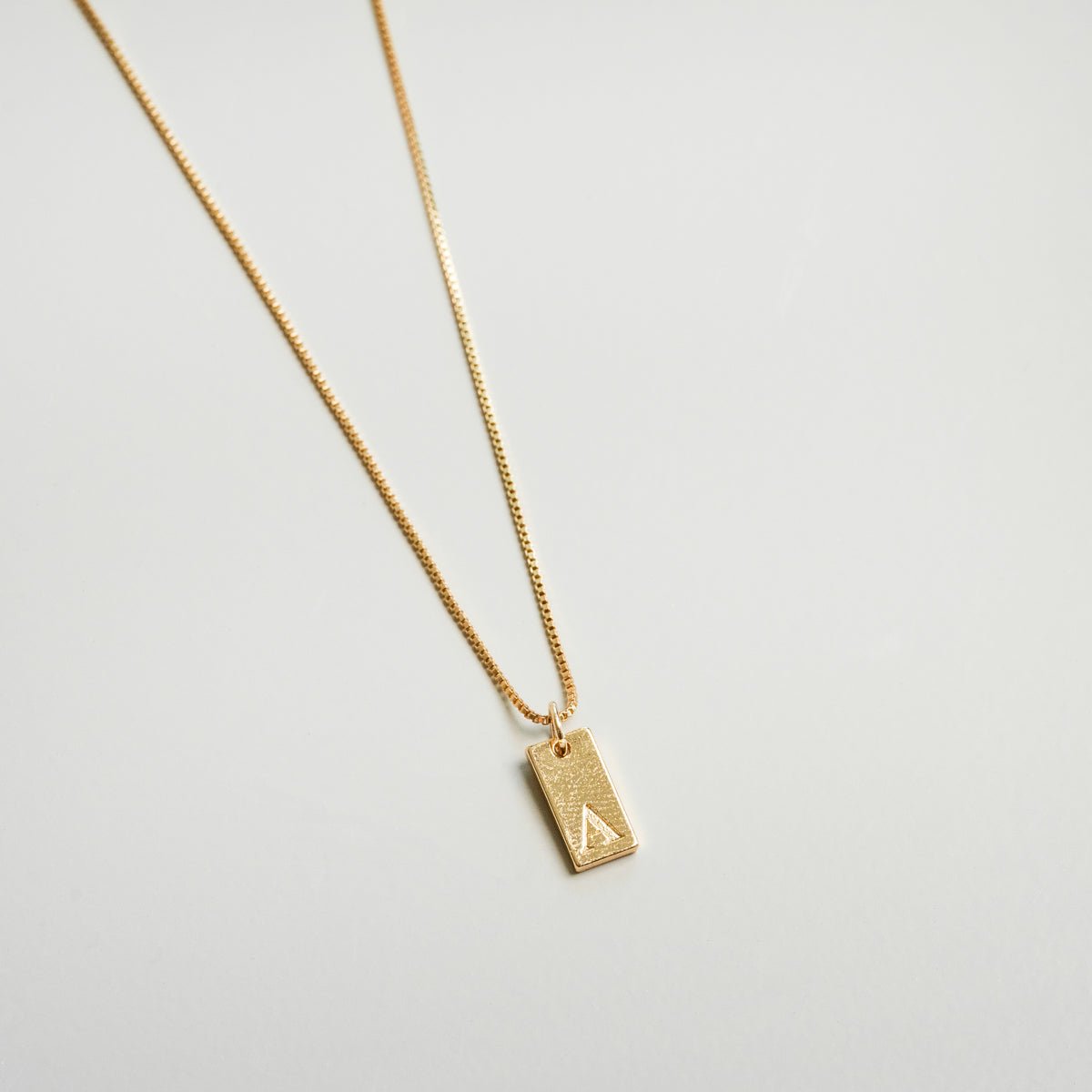 Minimalist Initial Letter Necklace Plated in 18K Gold