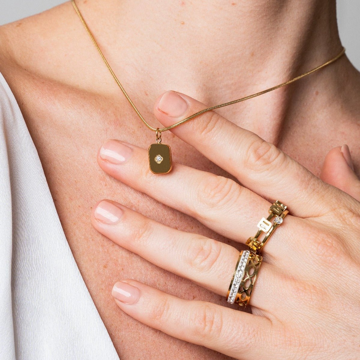 Shine Necklace with 18k Gold Plated Pendant