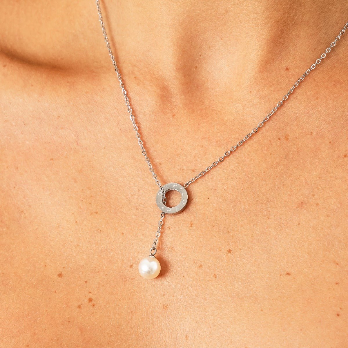 Sicily Pearl Necklace - Silver