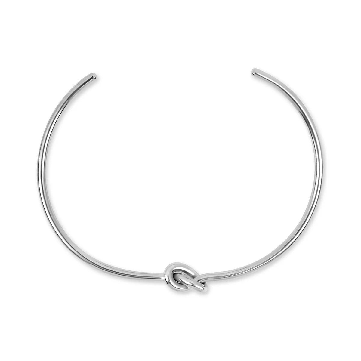 Elegance Bracelet Set &amp; Knot Bangle - Silver