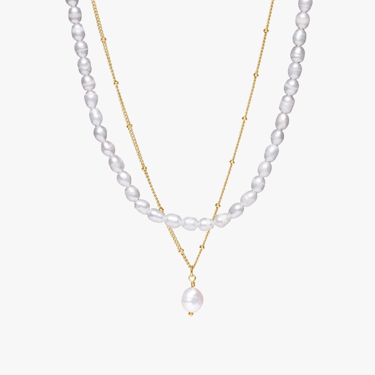 Mix Aloha Double Necklace Plated in 18k Gold
