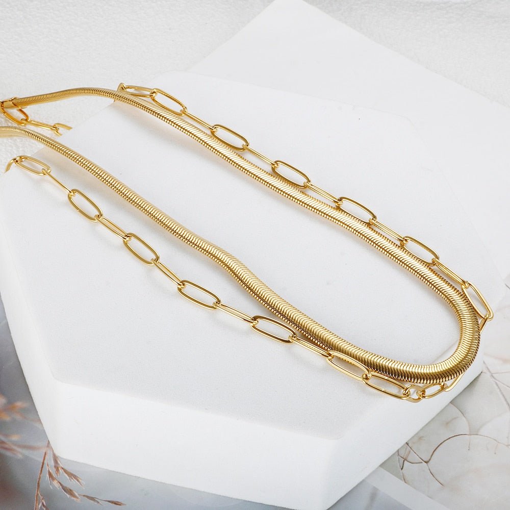 Antonela Gold Plated 18k Necklace Set