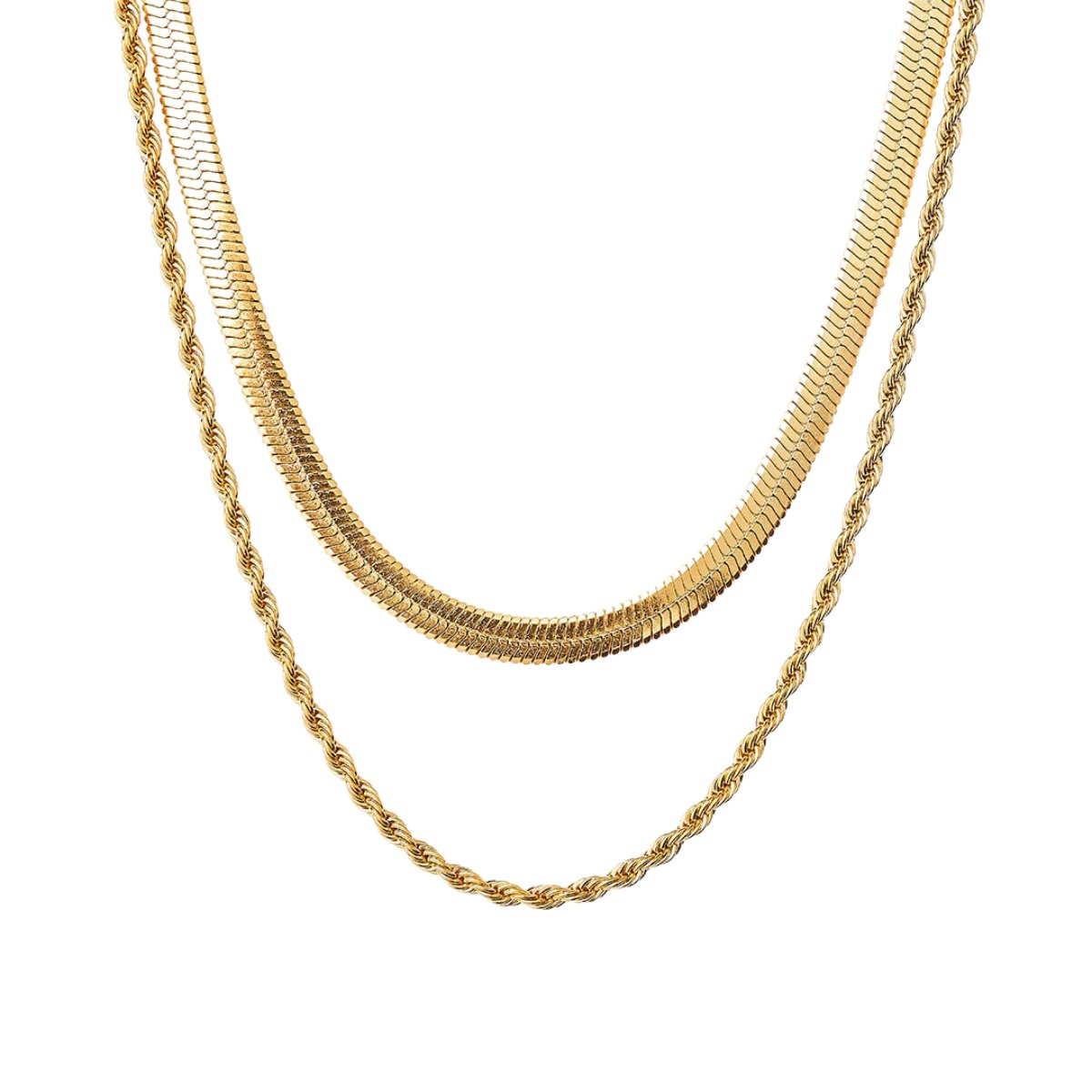 Melina Necklace Set, 18k Gold Plated