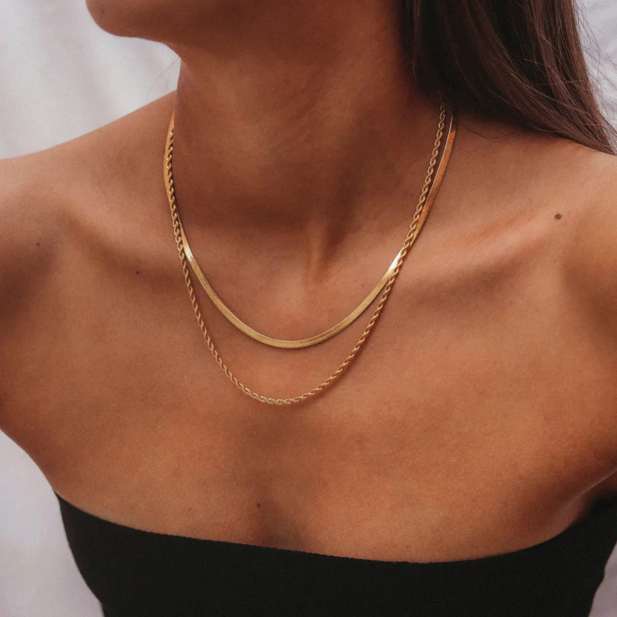 Melina Necklace Set, 18k Gold Plated