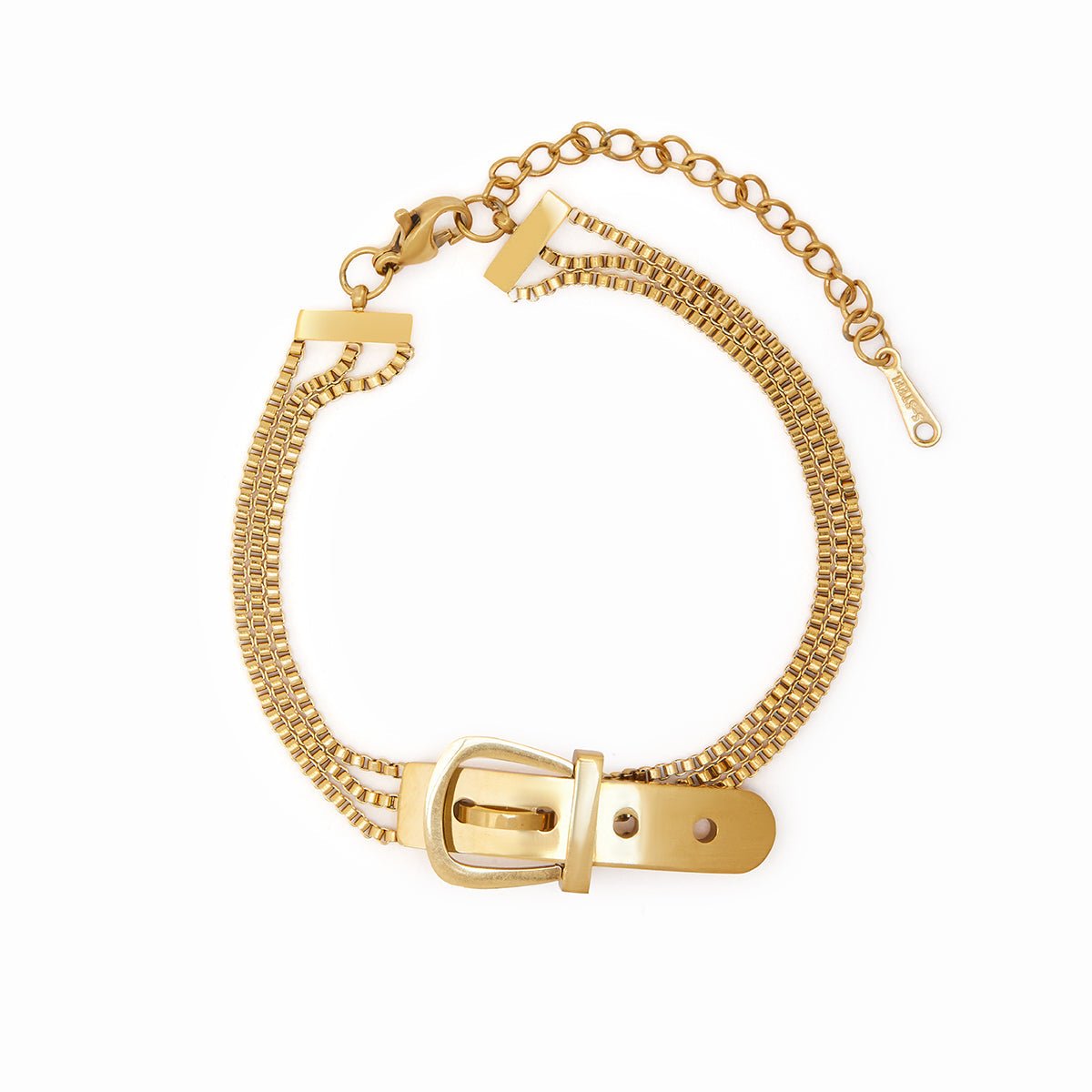 Bracelet with Buckle Plated in 18K Gold