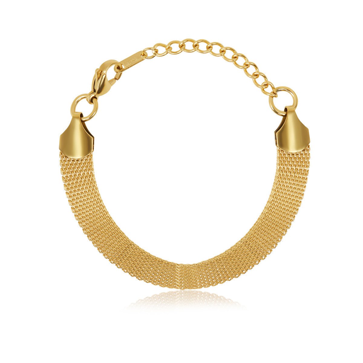 Smooth Woven Bracelet Plated in 18K Gold