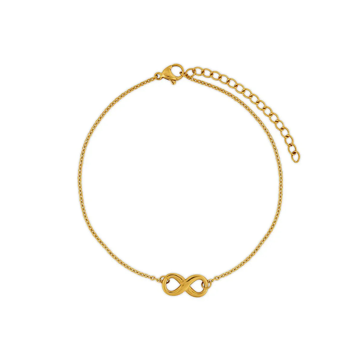 Infinity Anklet Plated in 18K Gold