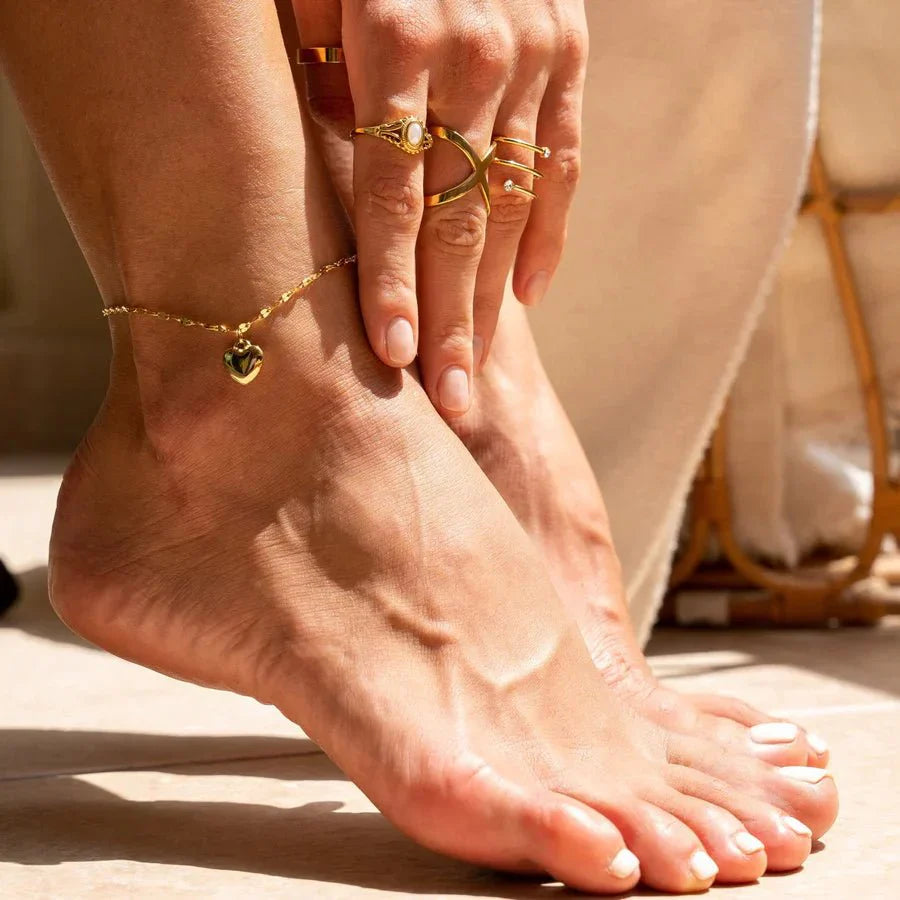 Love Anklet Plated in 18K Gold
